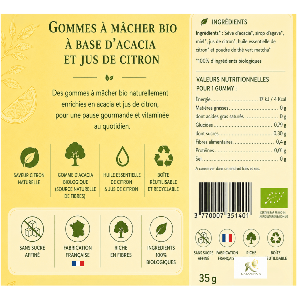 Gummies : Gomme d’acacia