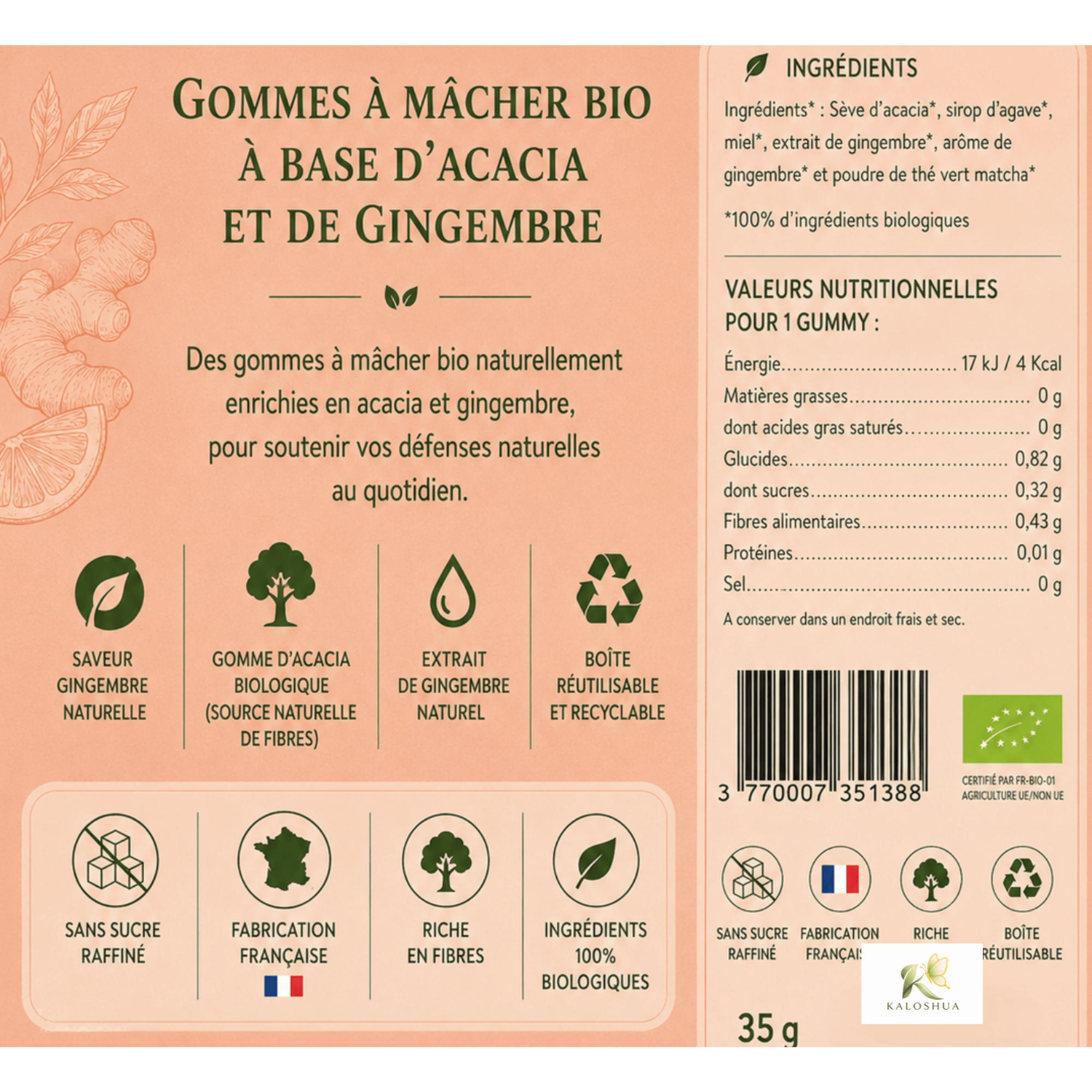 Gummies : Gomme d’acacia