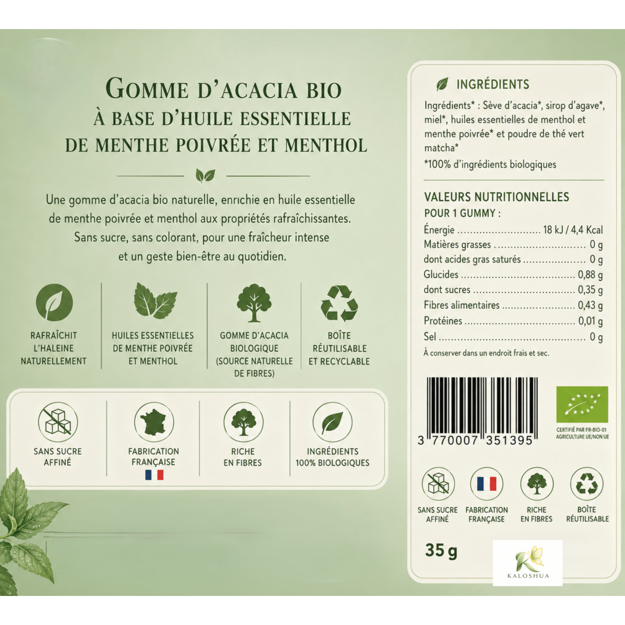 Gummies : Gomme d’acacia